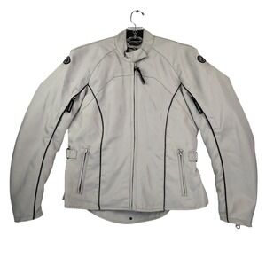 Fieldsheer 10 Gray Motorcycle Jacket Padded Armored Biker Moto Racing Sport Gear